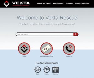 Screenshot of Vekta Rescue support page
